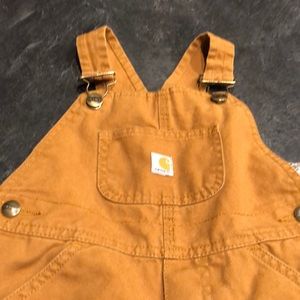 Kids Carhartt bib overalls 4T - flannel lined